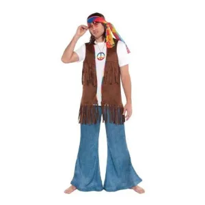 Groovy 60s Men's Fringed Hippie Vest