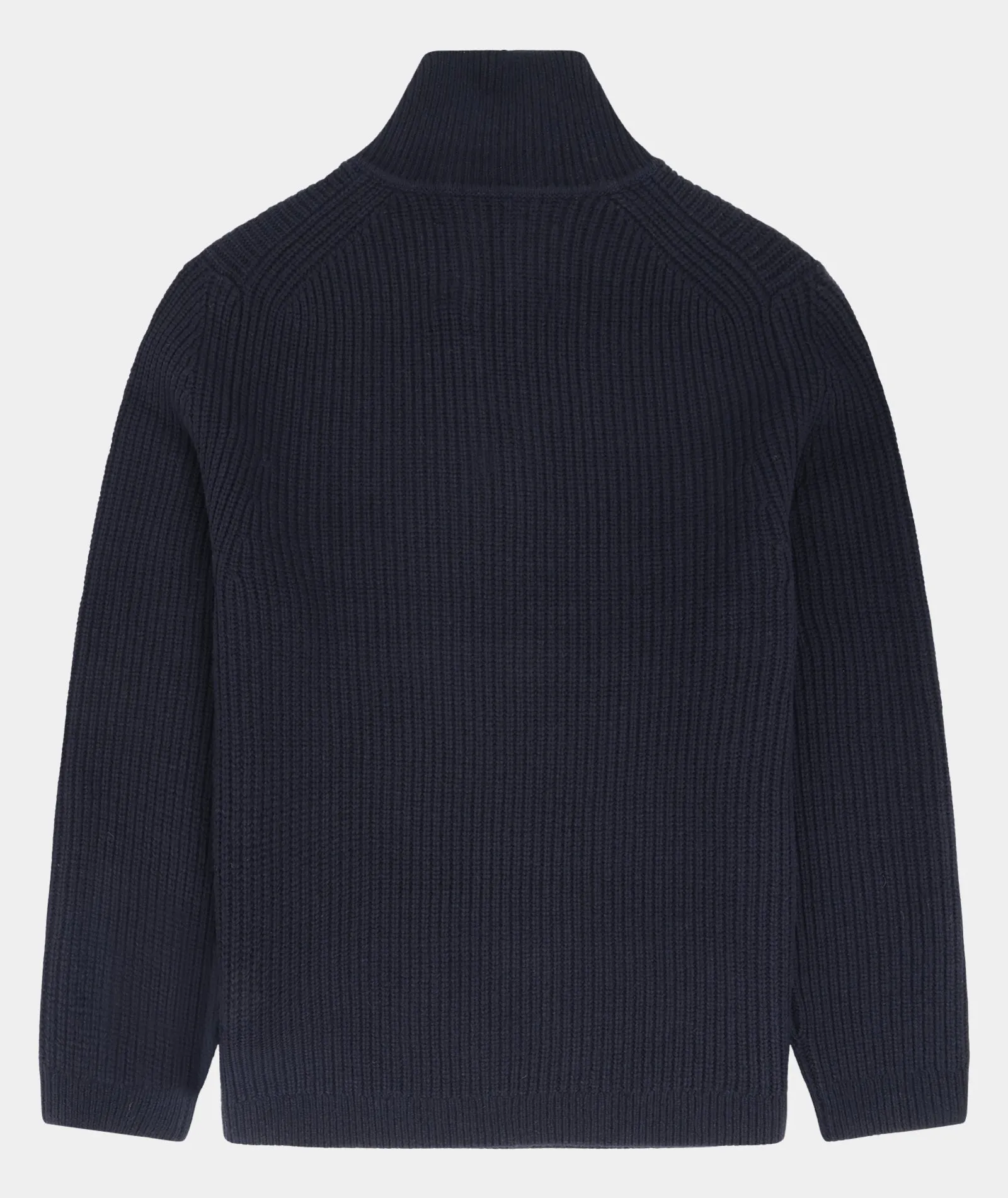 Half Zip Wool Knit - Navy