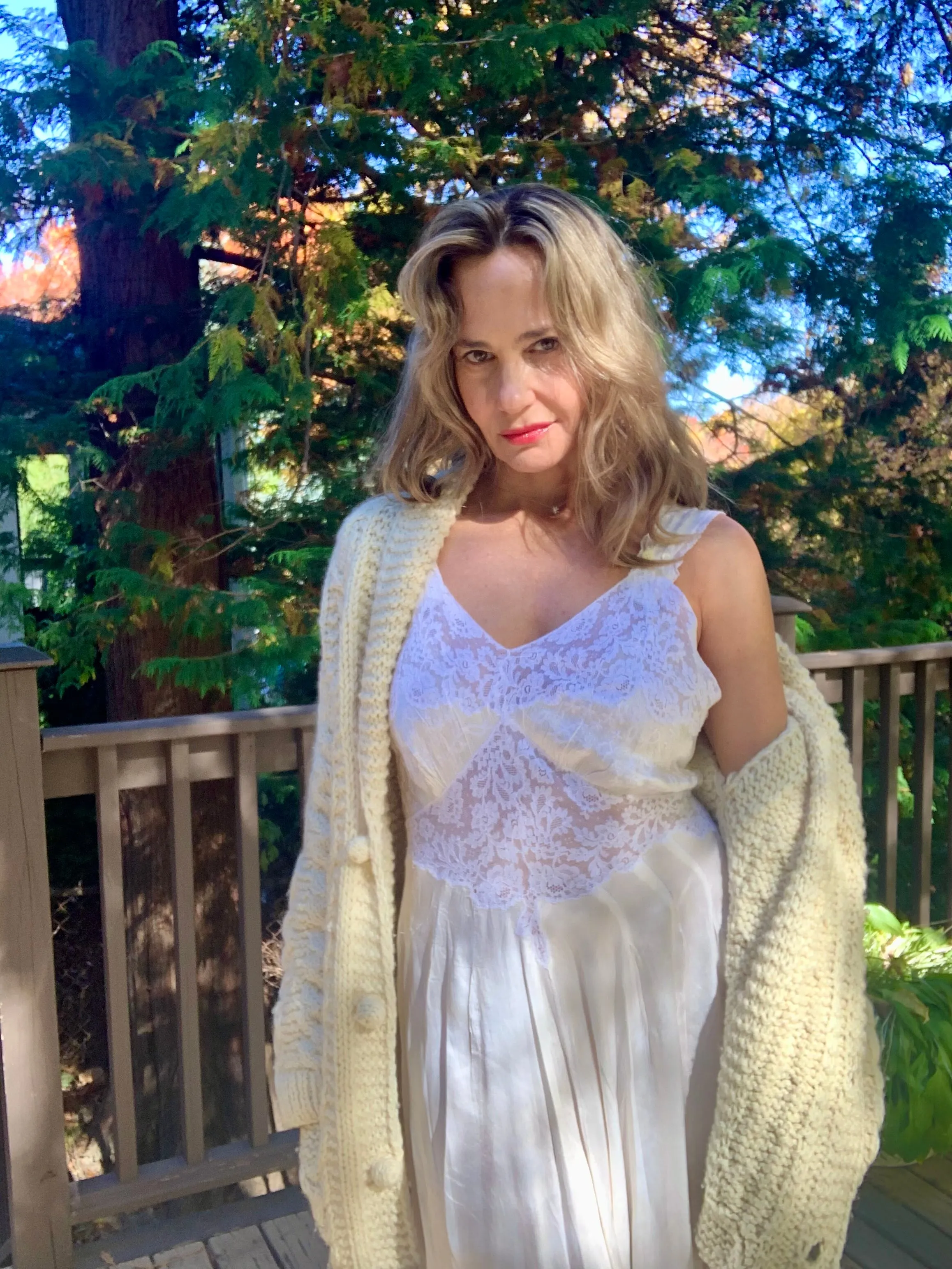 Hand Knit Pure Wool Cardigan - 70s - 70H