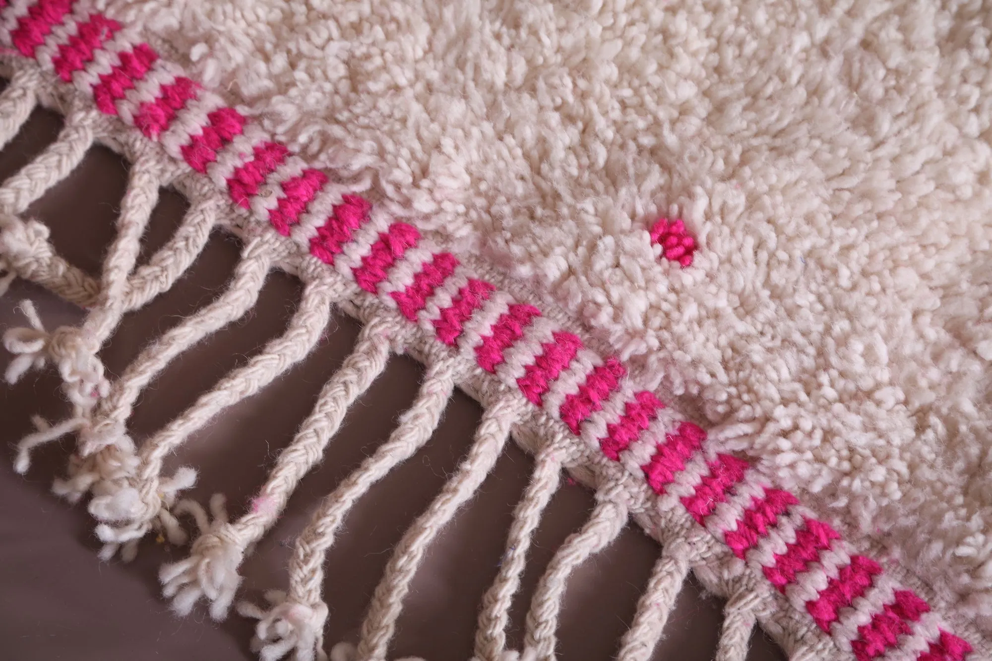 Handmade custom Moroccan rug - Wool Dotted berber carpet
