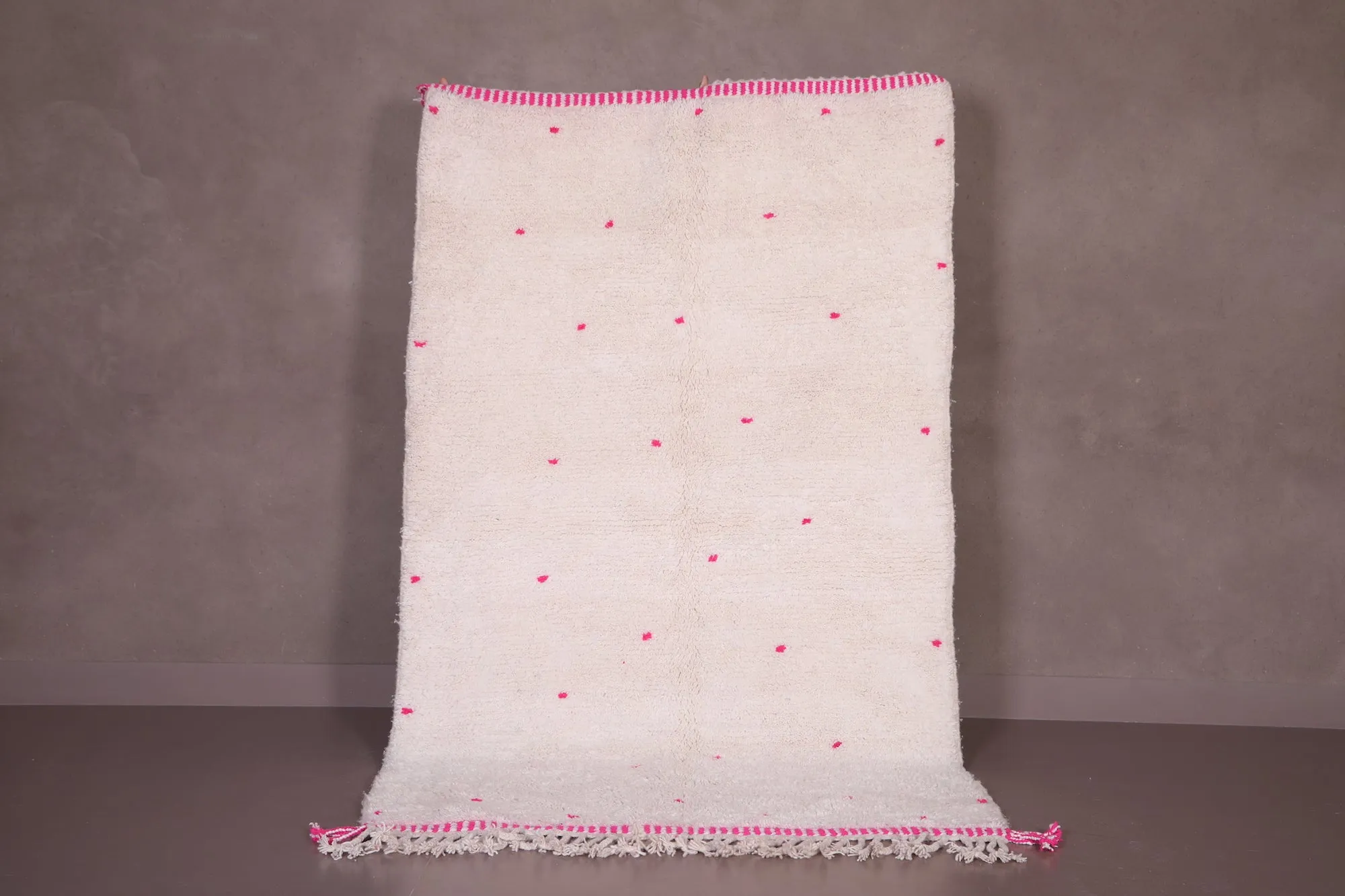Handmade custom Moroccan rug - Wool Dotted berber carpet