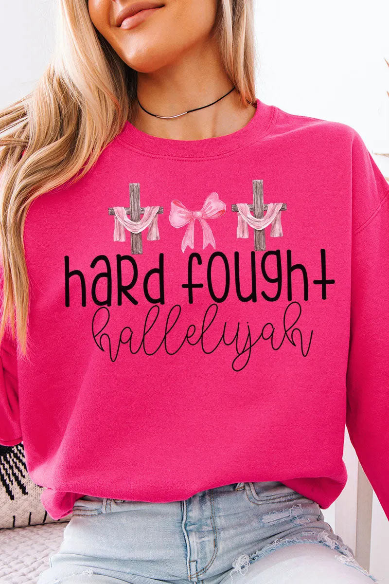 Hard Fought Hallelujah Unisex NuBlend Crew Sweatshirt