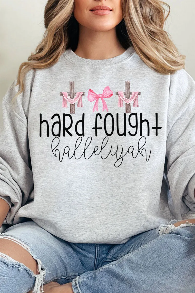 Hard Fought Hallelujah Unisex NuBlend Crew Sweatshirt