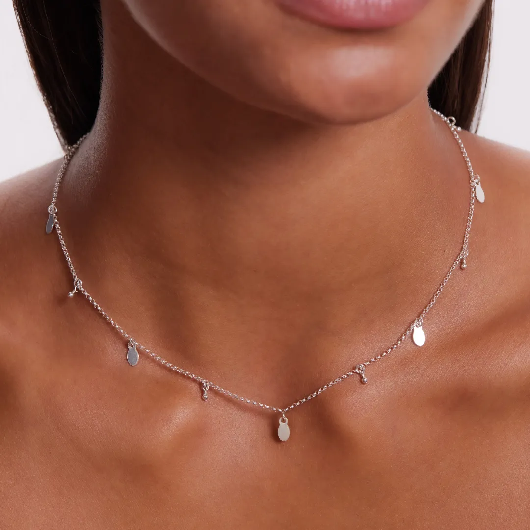 Hatti Beaded Necklace - Sterling Silver