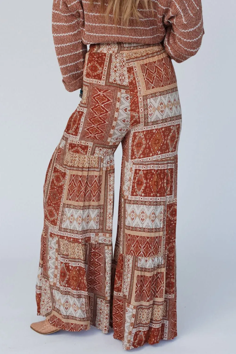 Hazel Blues® |  Geometric High Waist Wide Leg Pants