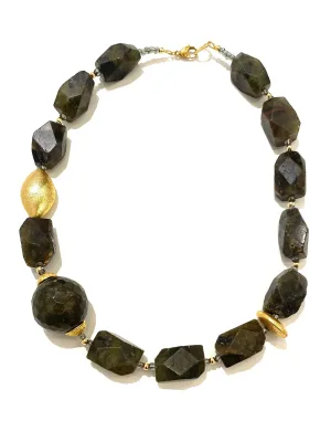 HC DESIGNS-  Bold Raw Labradorite Necklace