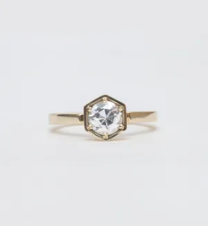 Hexagon Solitaire Ring