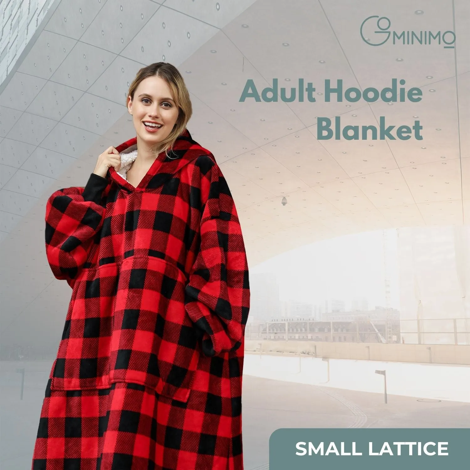 Hoodie Blanket Adult Small Lattice GO-HB-130-AYS