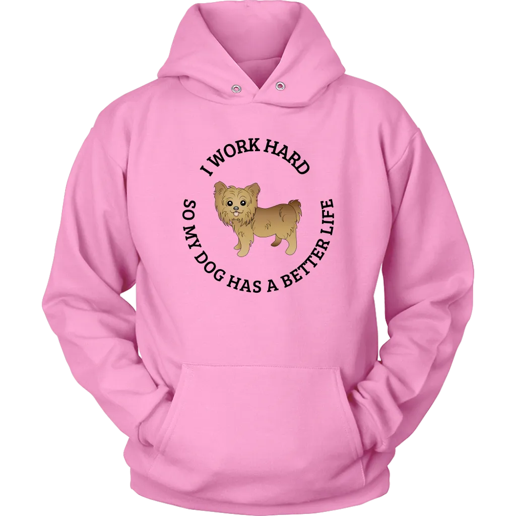 I Work Hard Sweatshirt - Yorkie