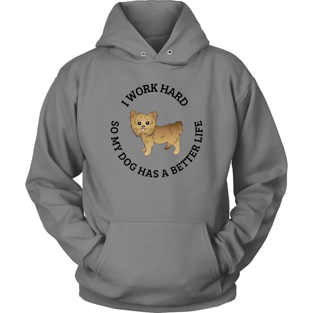 I Work Hard Sweatshirt - Yorkie