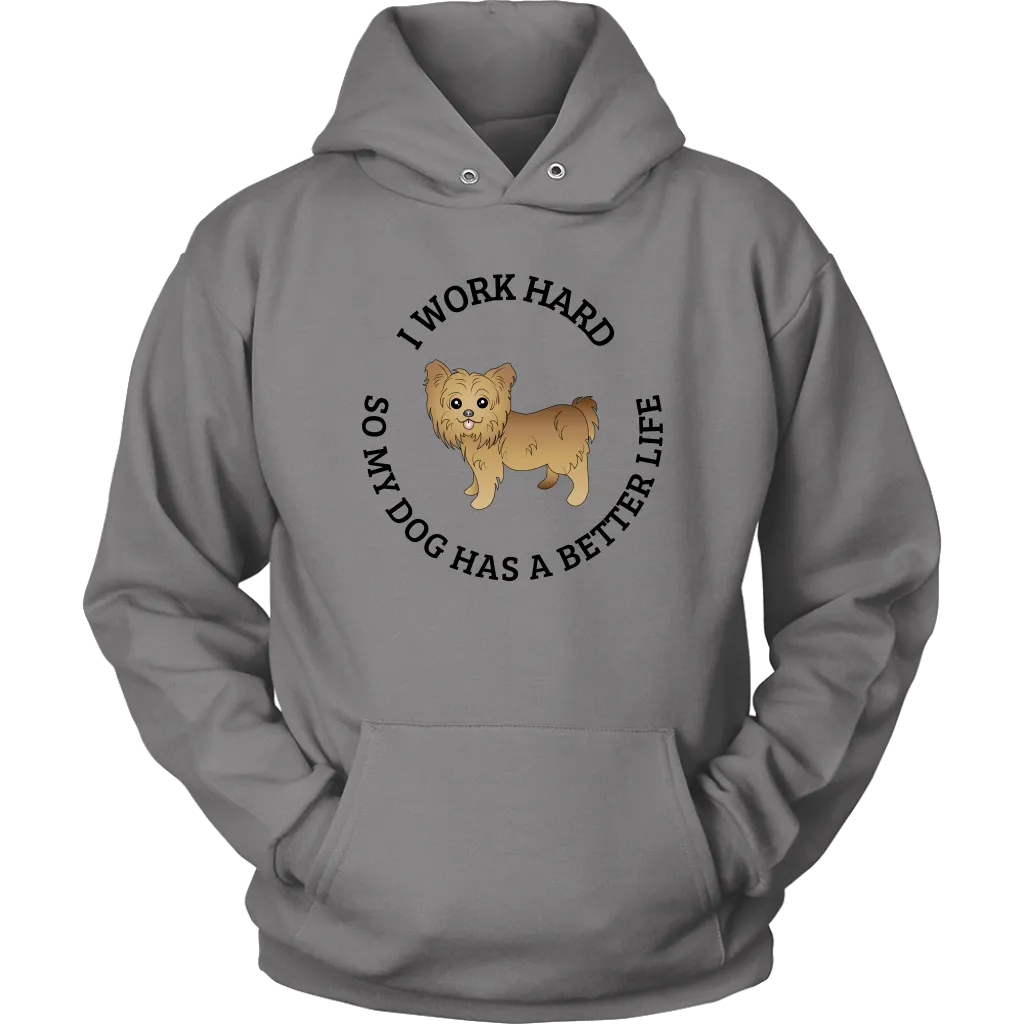 I Work Hard Sweatshirt - Yorkie