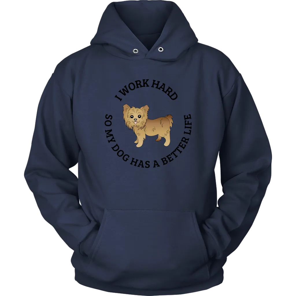 I Work Hard Sweatshirt - Yorkie