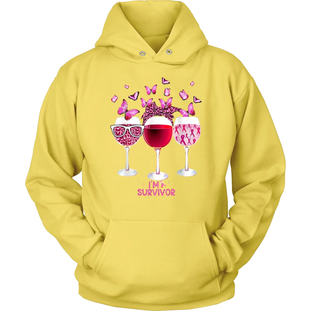 I'm a Survivor | Cancer Awareness | Breast Cancer Month | Celebration | Hooded Sweatshirt