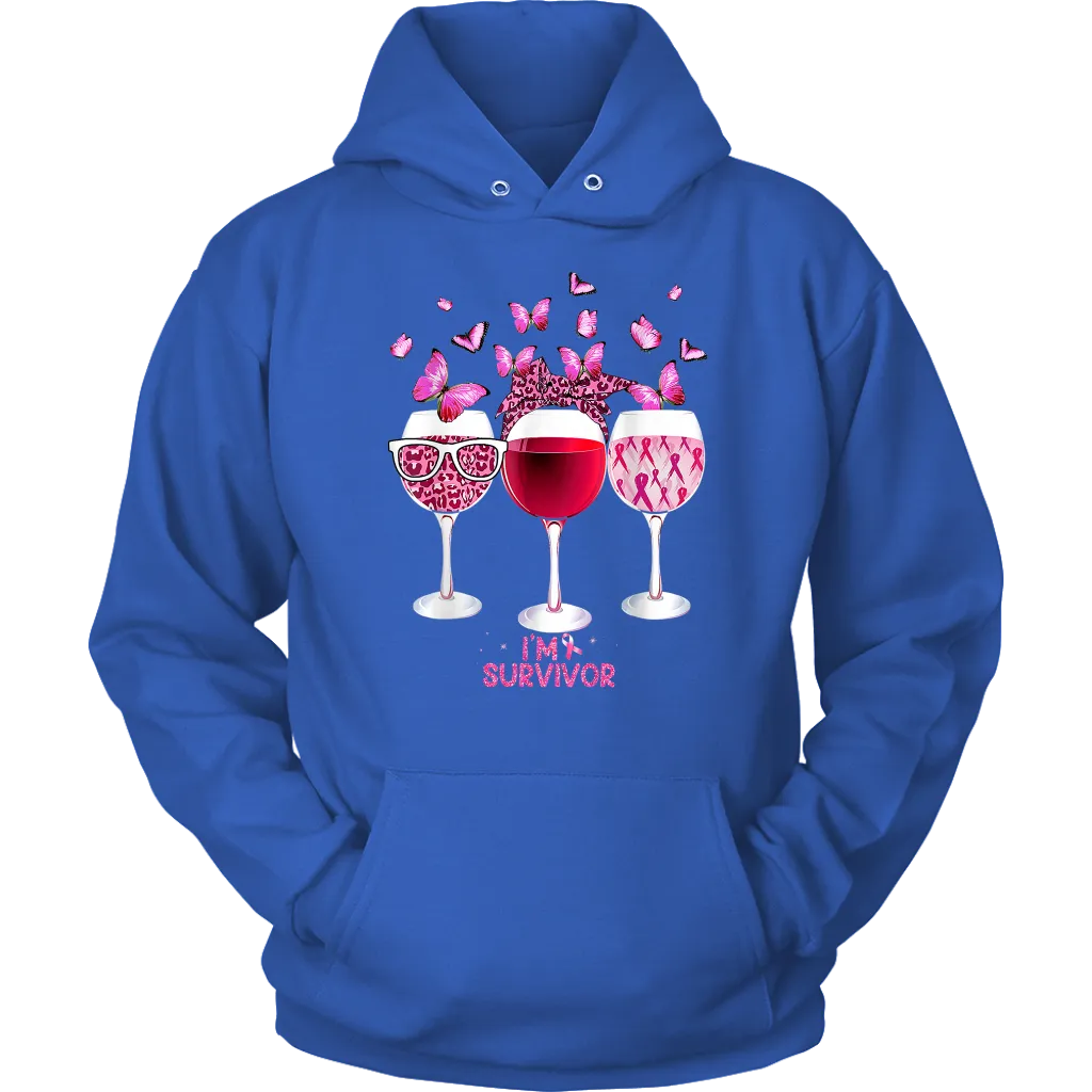 I'm a Survivor | Cancer Awareness | Breast Cancer Month | Celebration | Hooded Sweatshirt