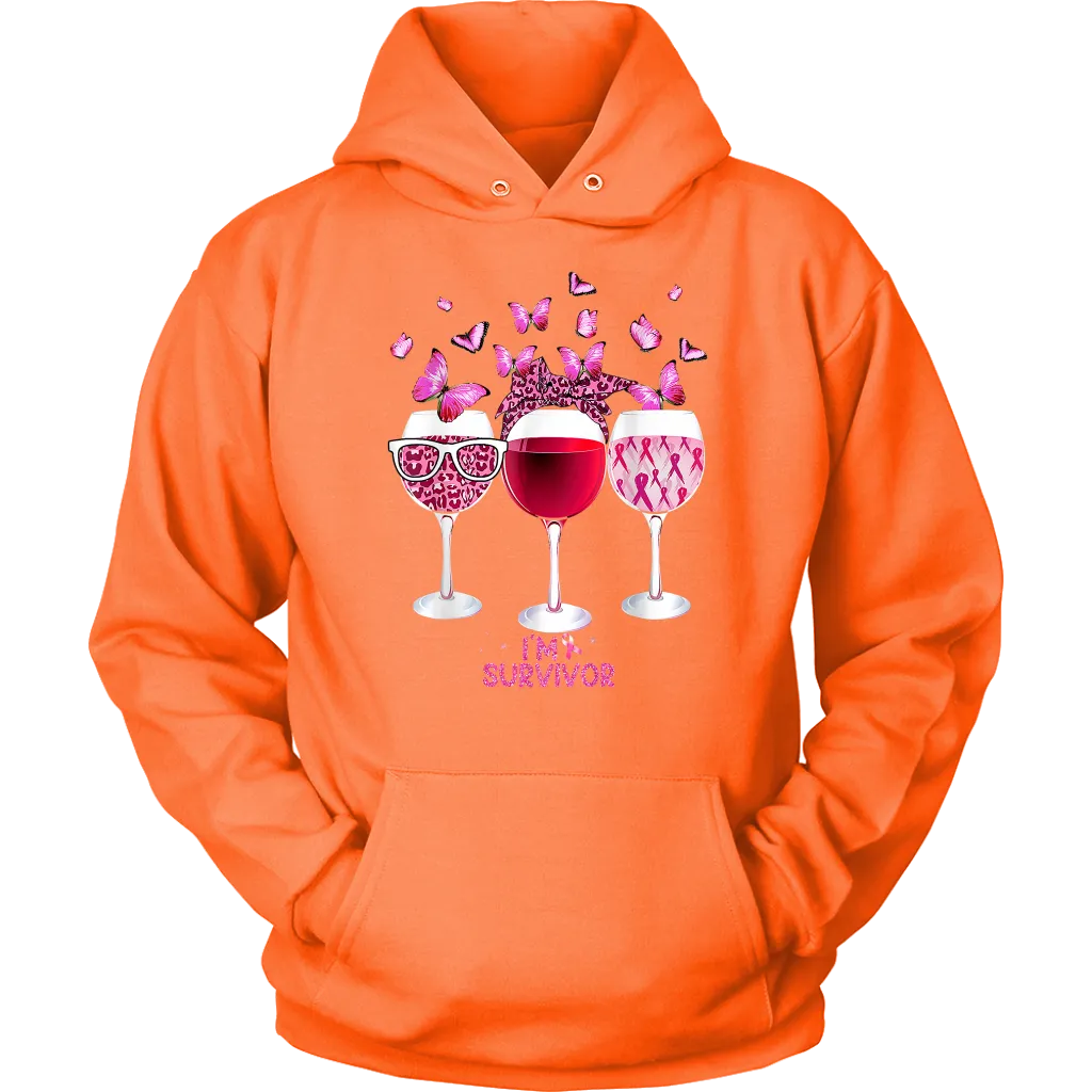 I'm a Survivor | Cancer Awareness | Breast Cancer Month | Celebration | Hooded Sweatshirt