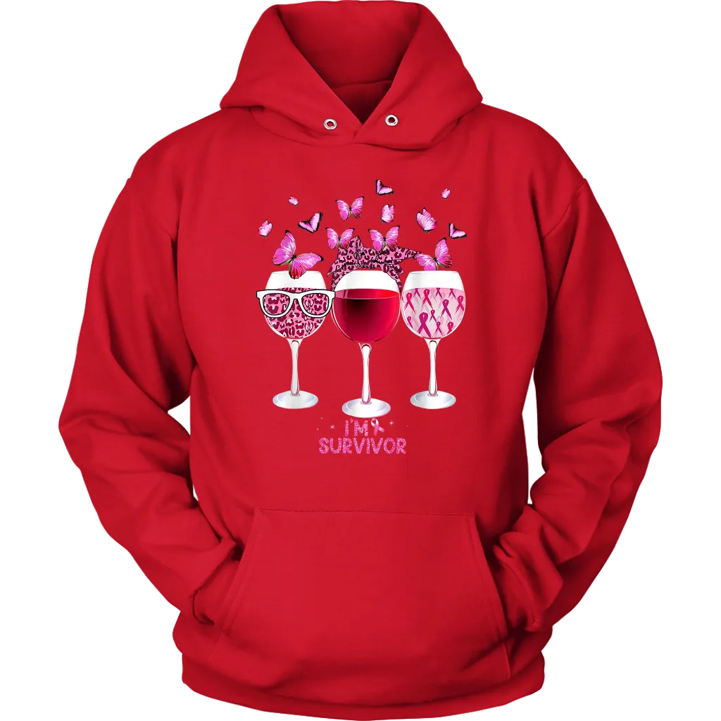 I'm a Survivor | Cancer Awareness | Breast Cancer Month | Celebration | Hooded Sweatshirt