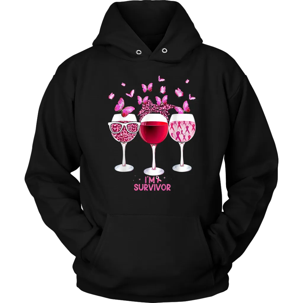 I'm a Survivor | Cancer Awareness | Breast Cancer Month | Celebration | Hooded Sweatshirt