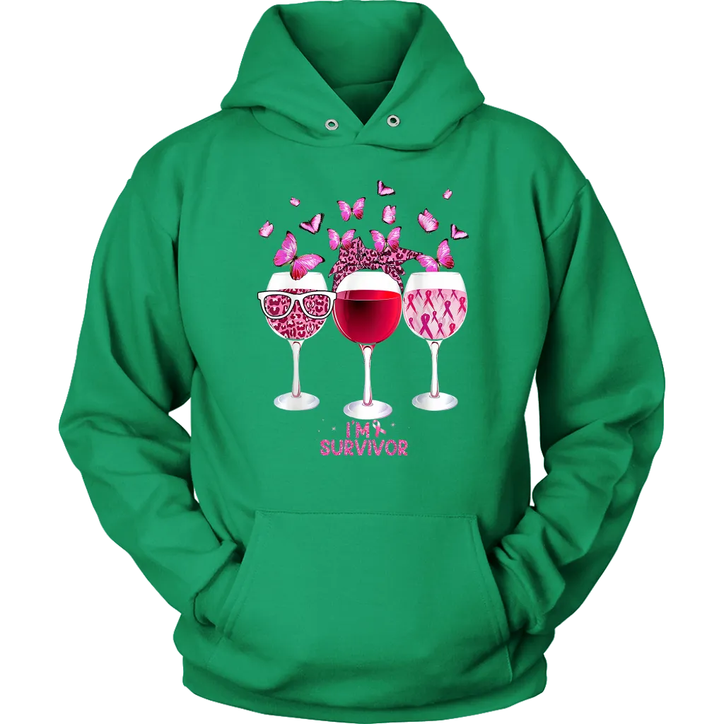 I'm a Survivor | Cancer Awareness | Breast Cancer Month | Celebration | Hooded Sweatshirt
