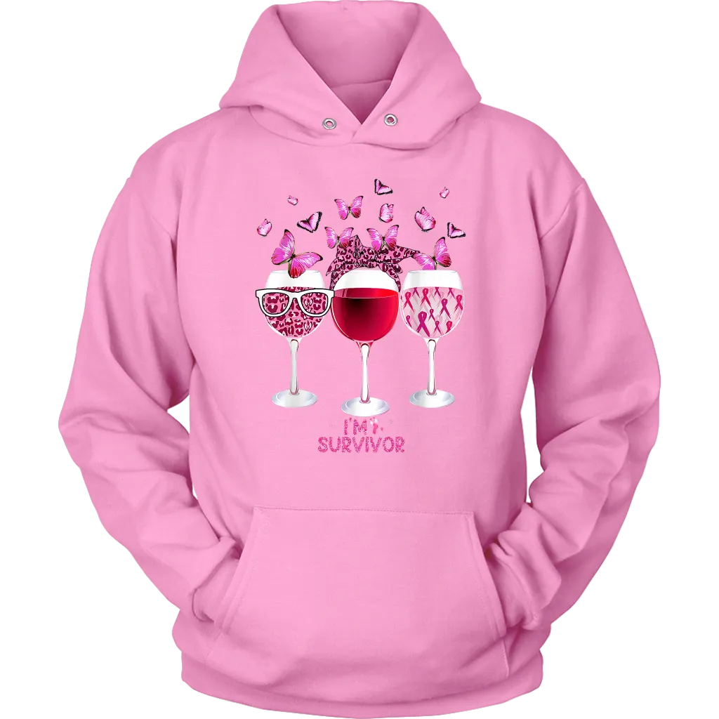I'm a Survivor | Cancer Awareness | Breast Cancer Month | Celebration | Hooded Sweatshirt
