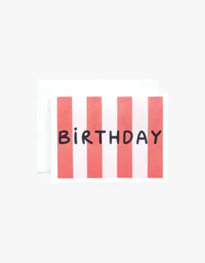Ink Paper Crafts Birthday Stripes Greeting Card