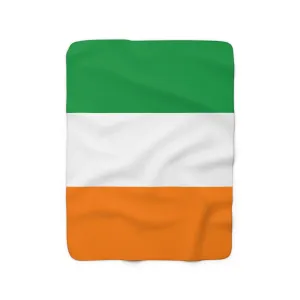 Irish Flag Sherpa Fleece Blanket