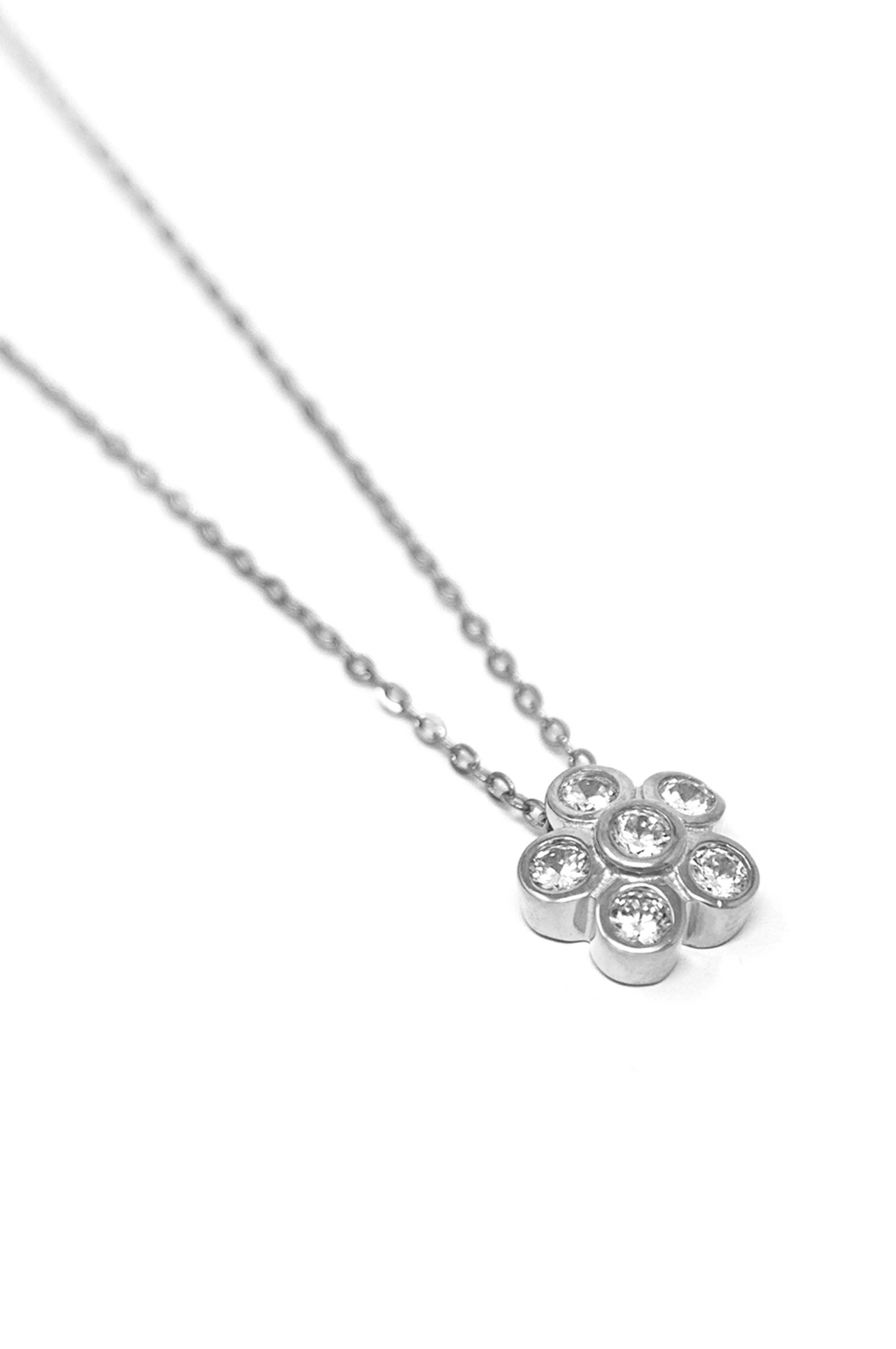 Just A Flower Rose Gold Plated Sterling Silver Chain Necklace