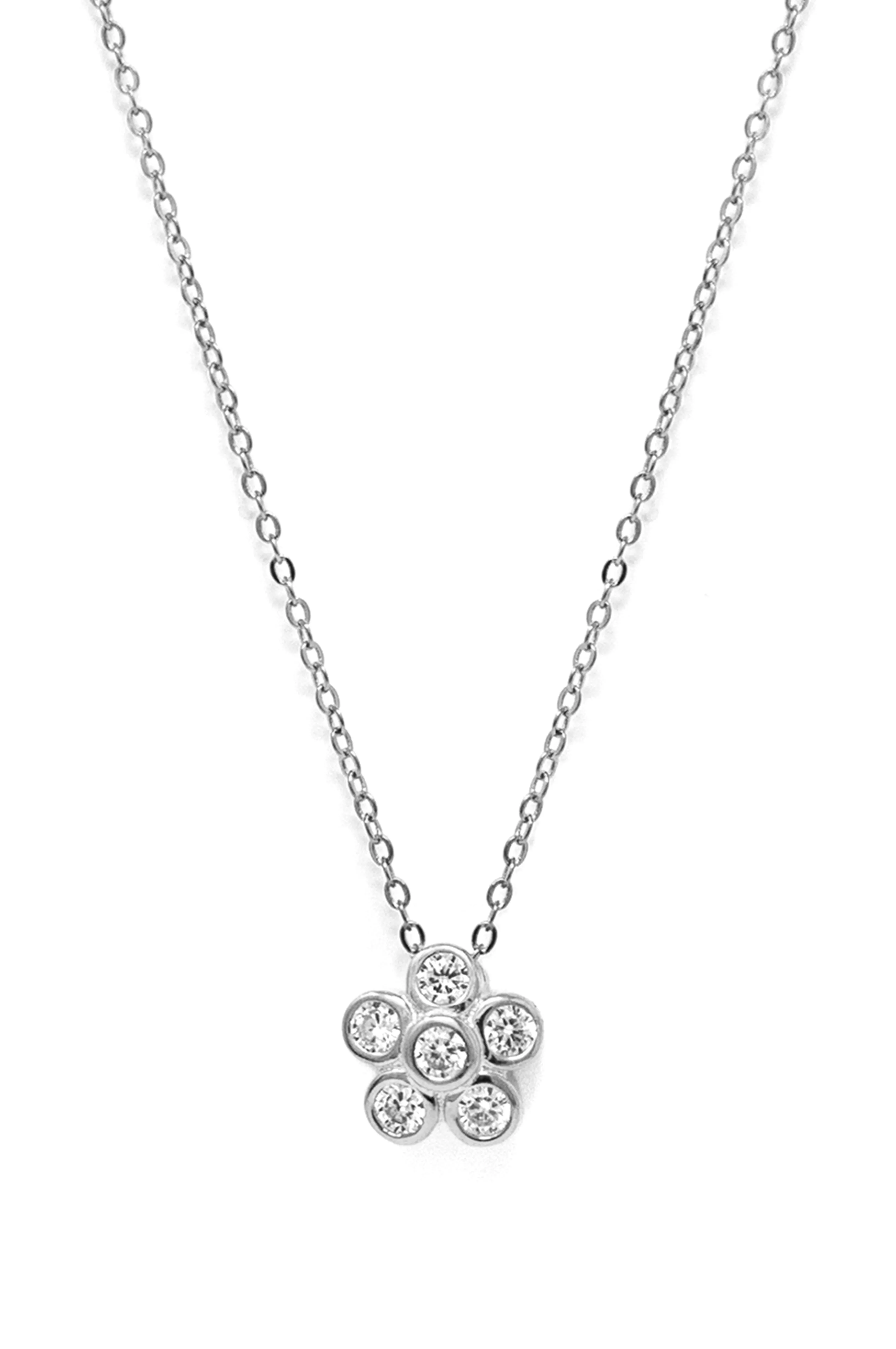 Just A Flower Rose Gold Plated Sterling Silver Chain Necklace