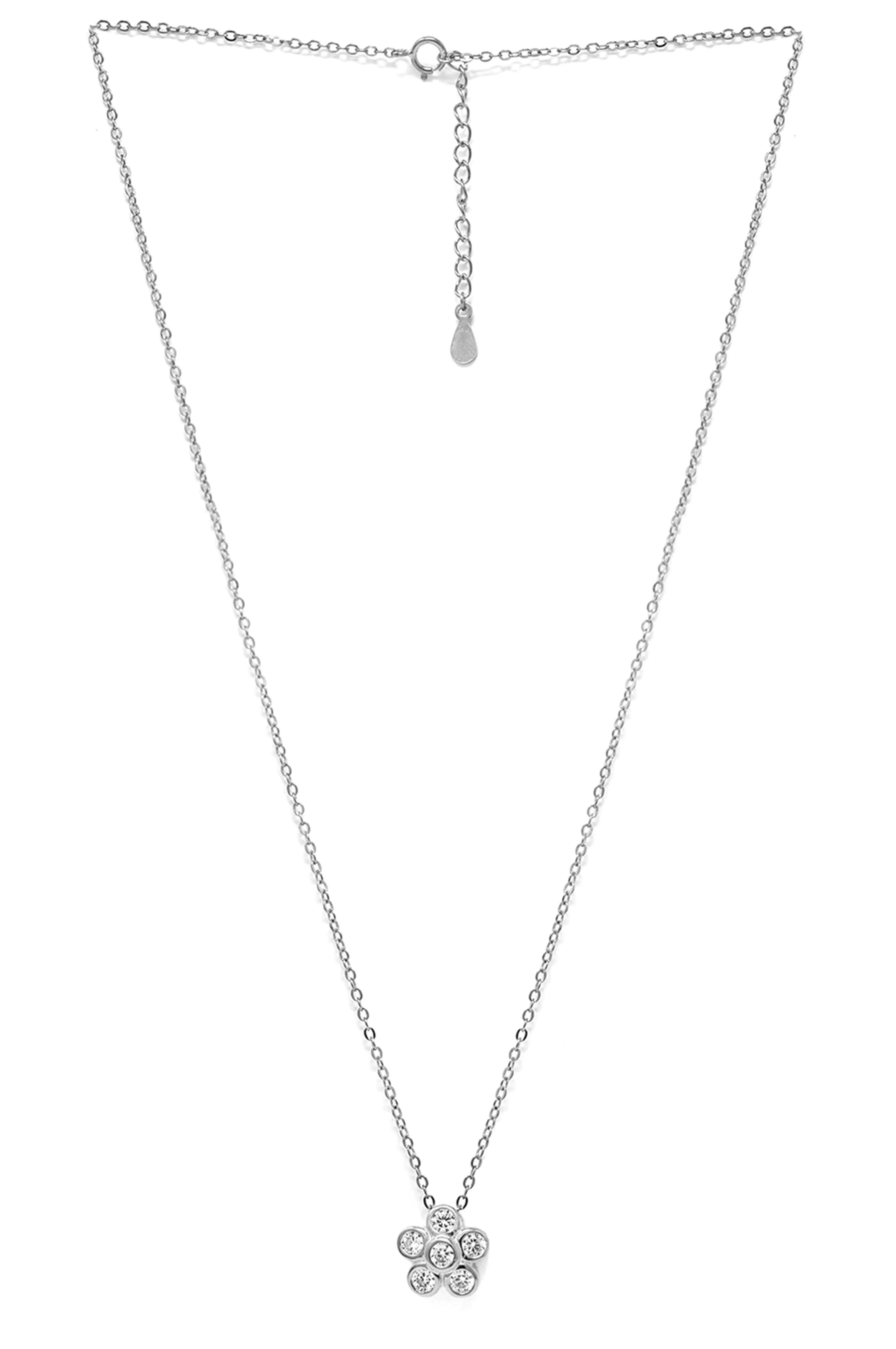 Just A Flower Rose Gold Plated Sterling Silver Chain Necklace