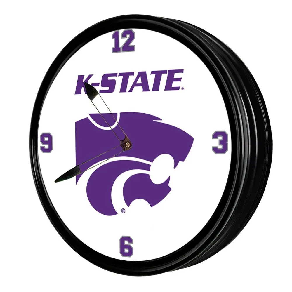 Kansas State Wildcats: K-State - Retro Lighted Wall Clock