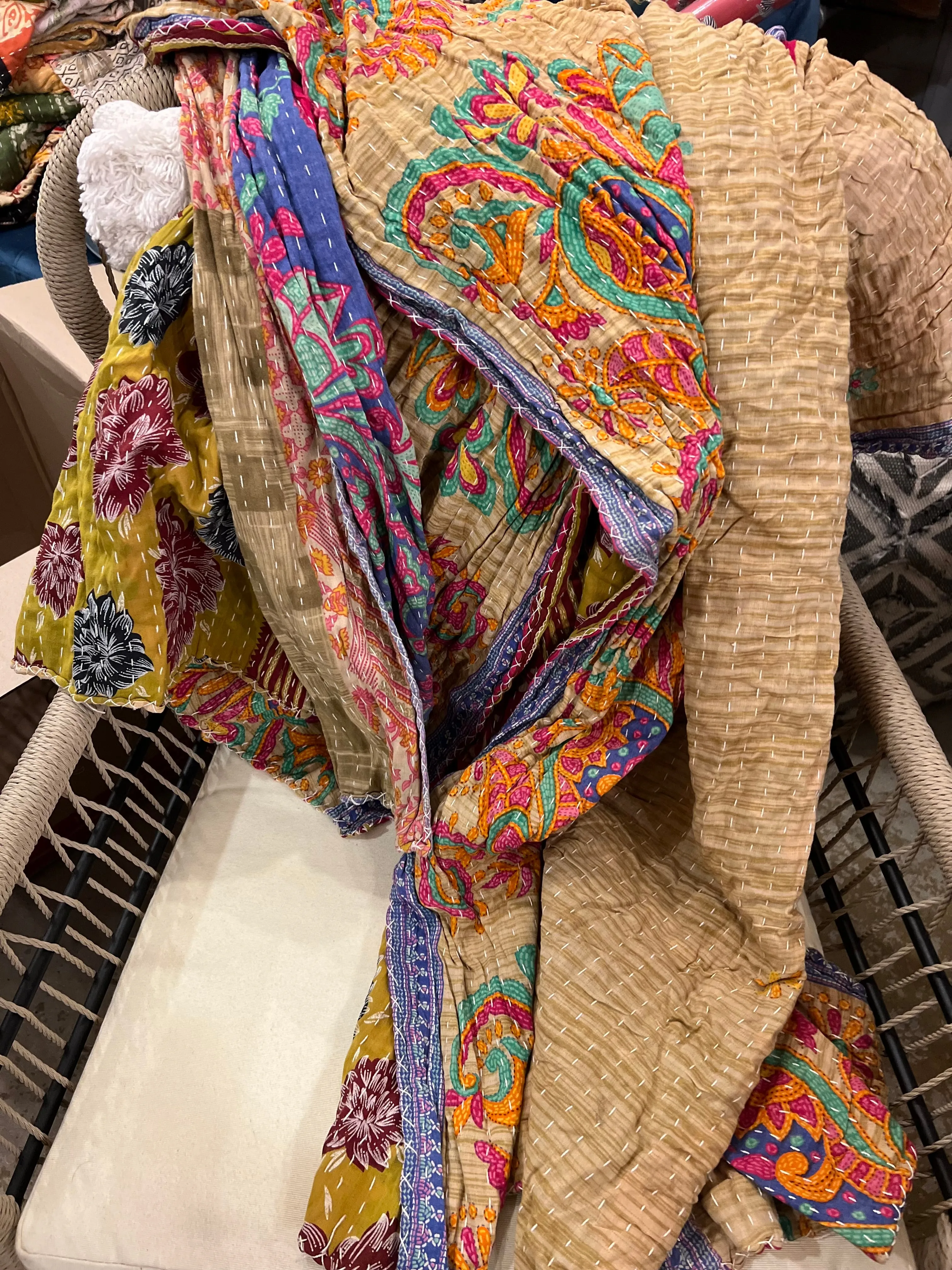 Kantha Throw Blankets- NEW Patterns