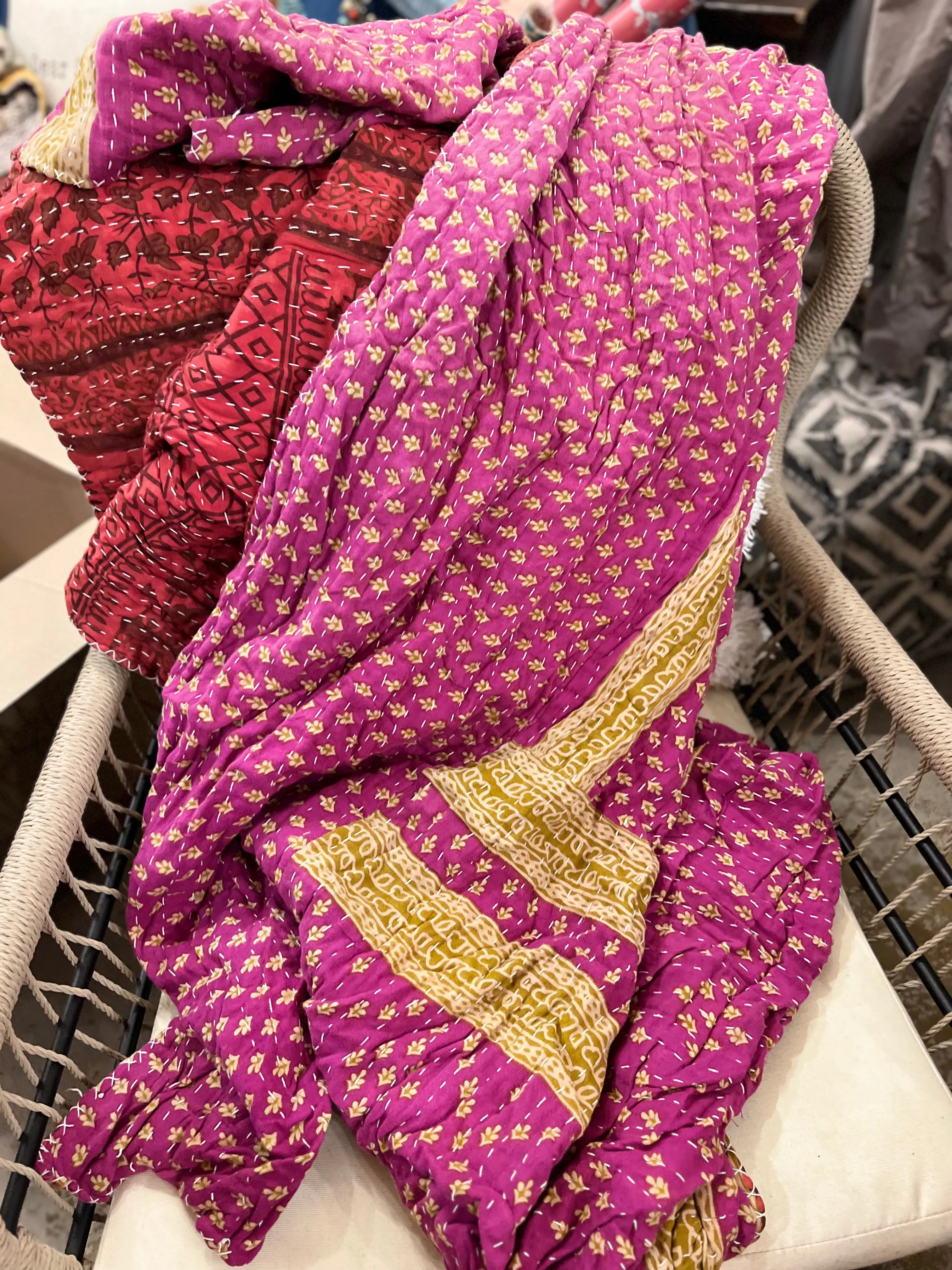 Kantha Throw Blankets- NEW Patterns
