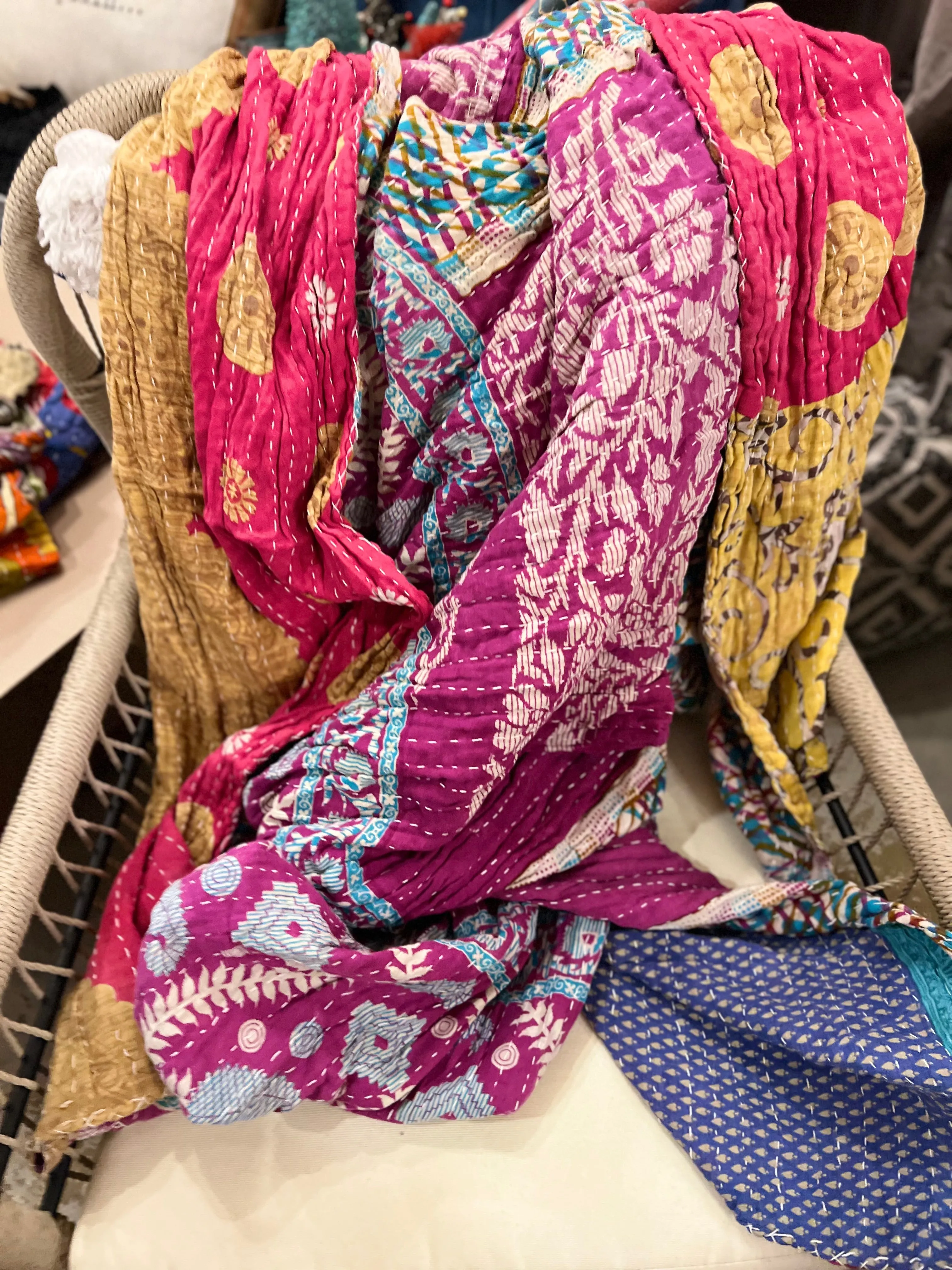 Kantha Throw Blankets- NEW Patterns