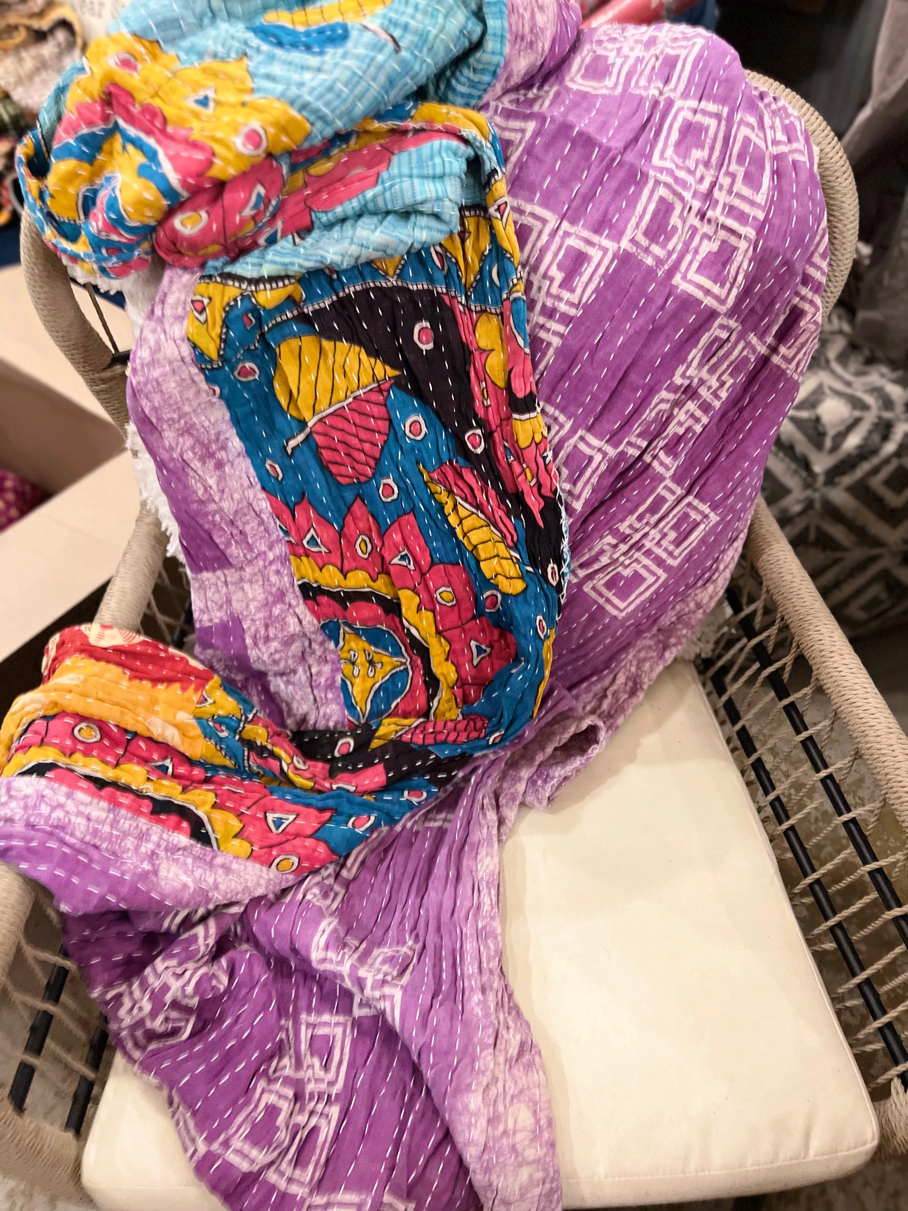 Kantha Throw Blankets- NEW Patterns