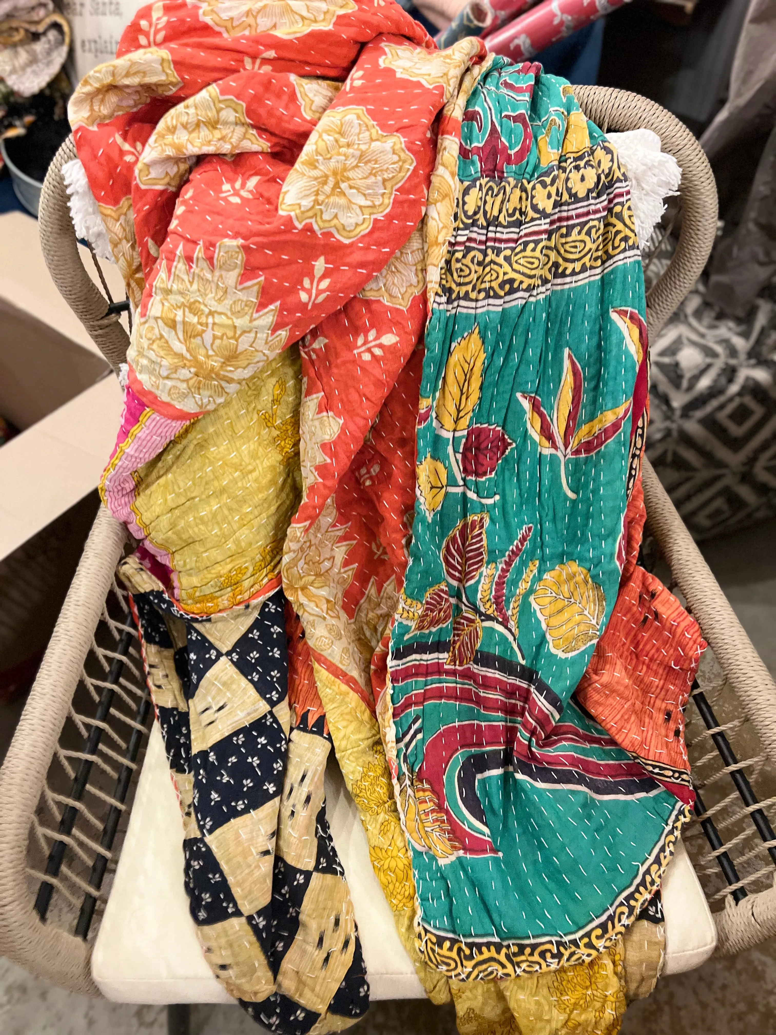 Kantha Throw Blankets- NEW Patterns