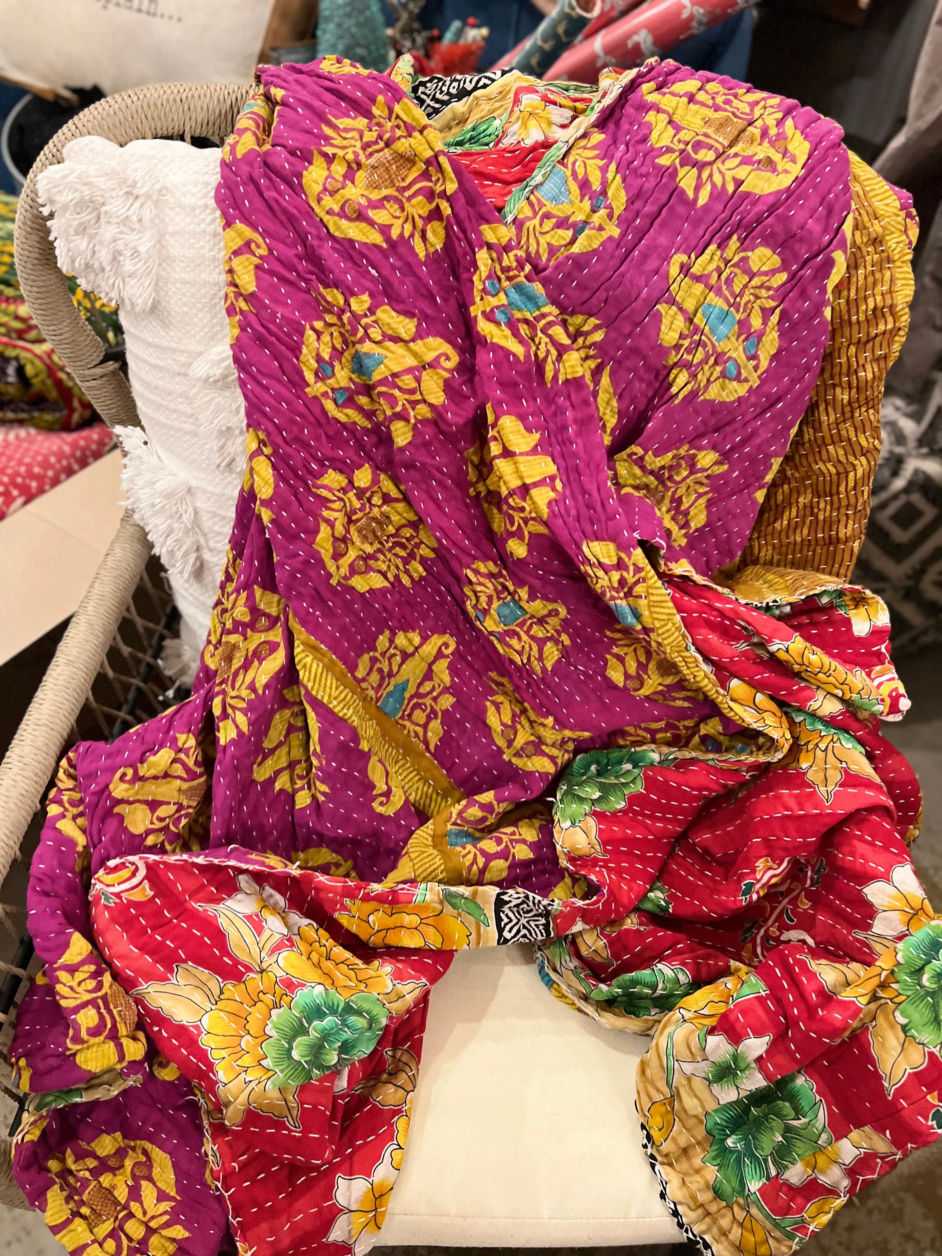 Kantha Throw Blankets- NEW Patterns