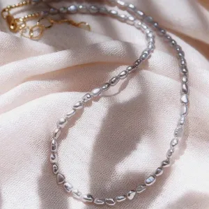 Ke Aloha Jewelry - Dainty Gray Pearl Necklace - Maile