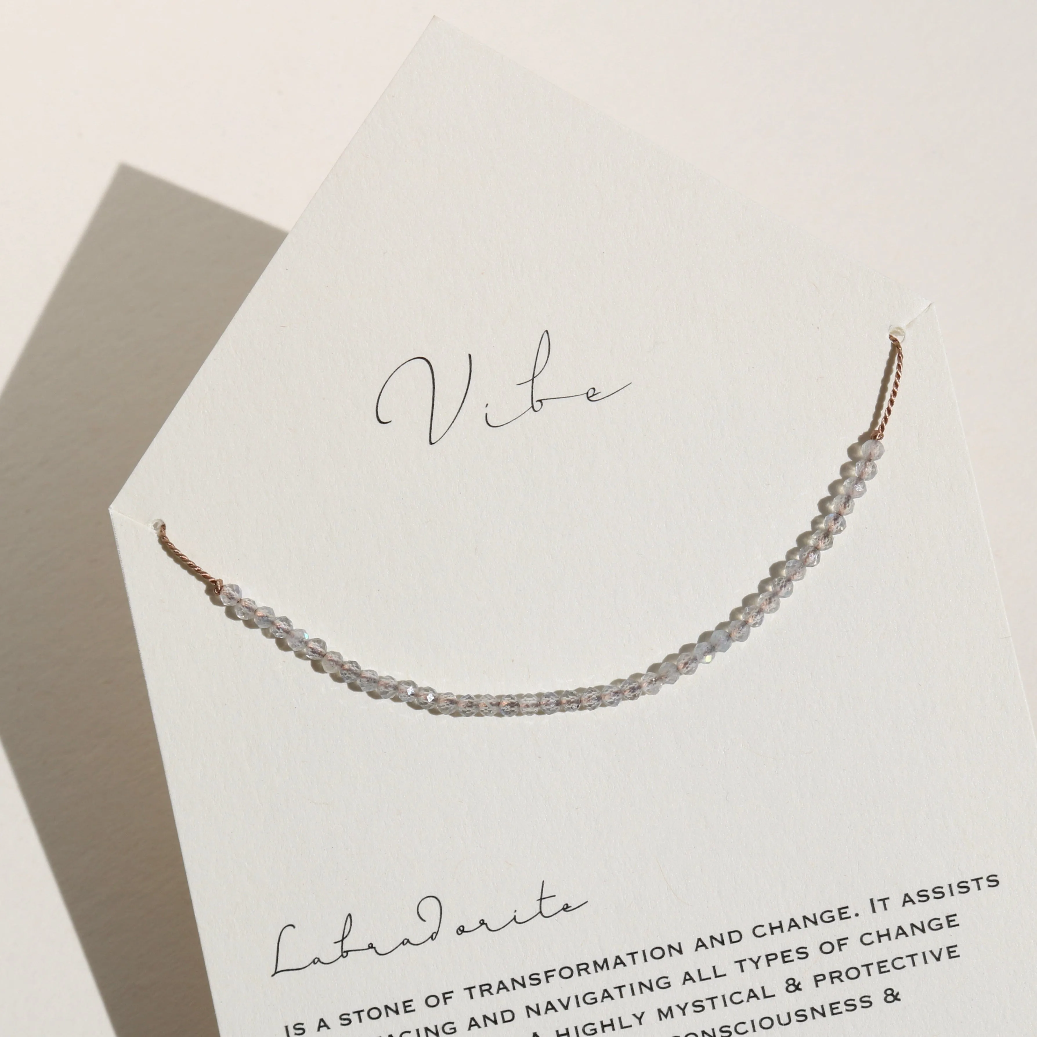 LABRADORITE BEADED NECKLACE