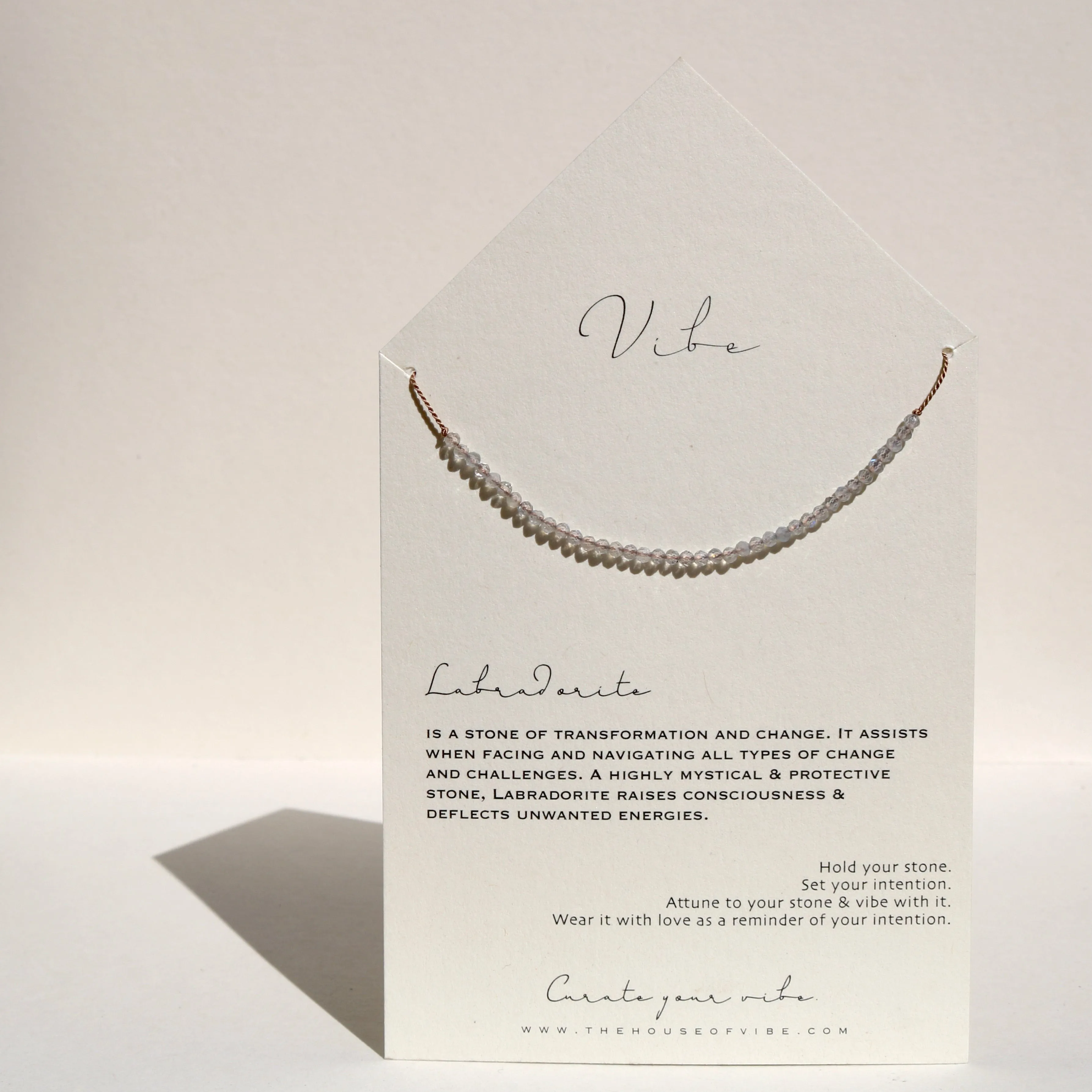 LABRADORITE BEADED NECKLACE