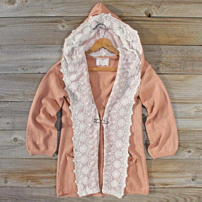 Laced Moon Hoodie in Pink