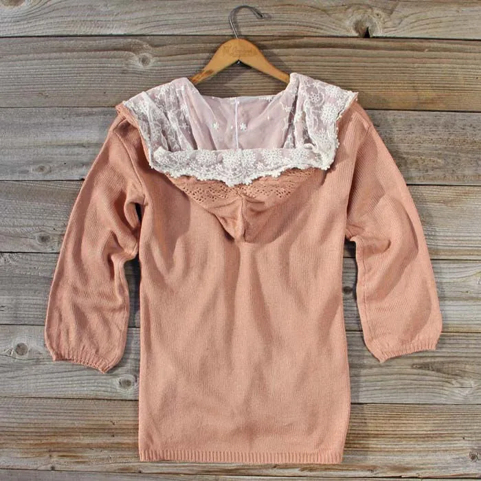 Laced Moon Hoodie in Pink