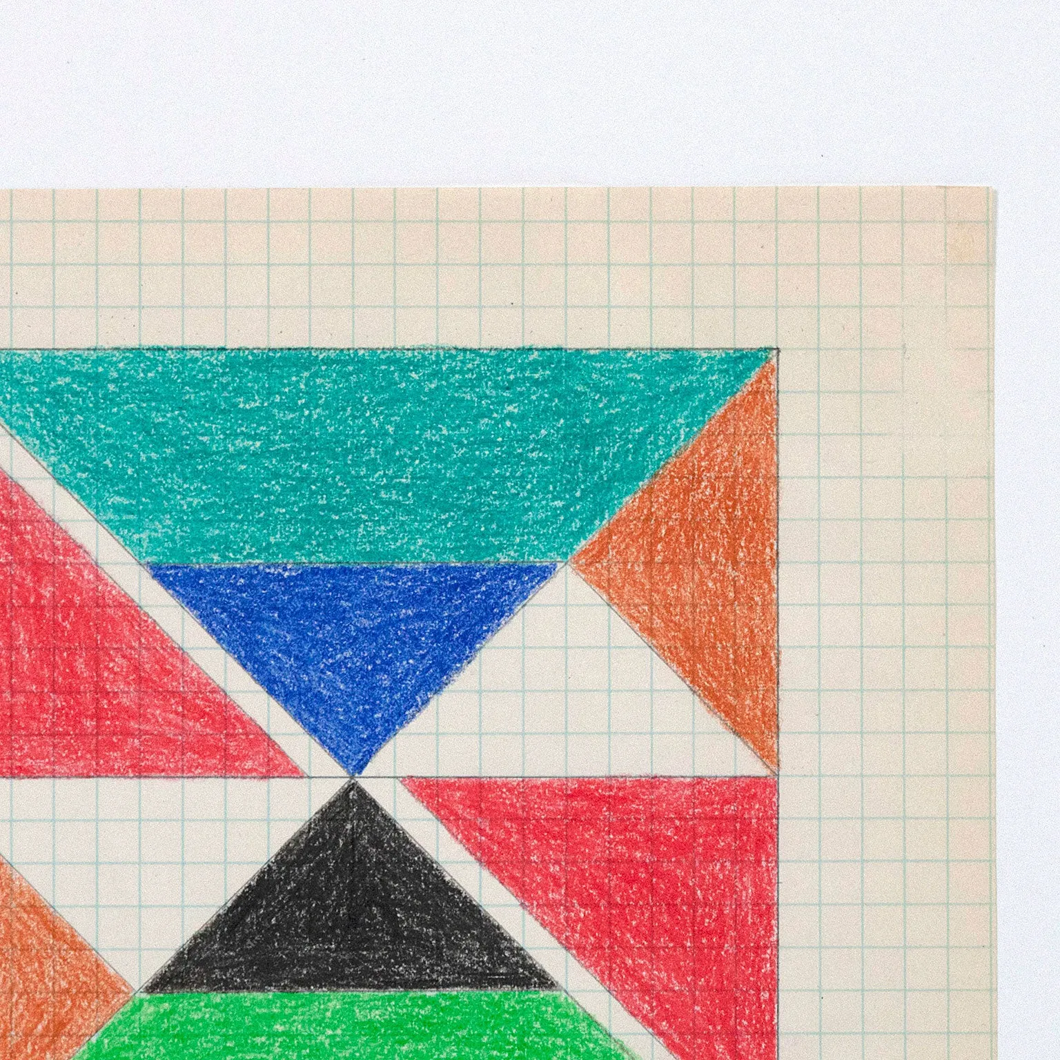 LARRY ZOX "TEAL TOP" DRAWING, 1966