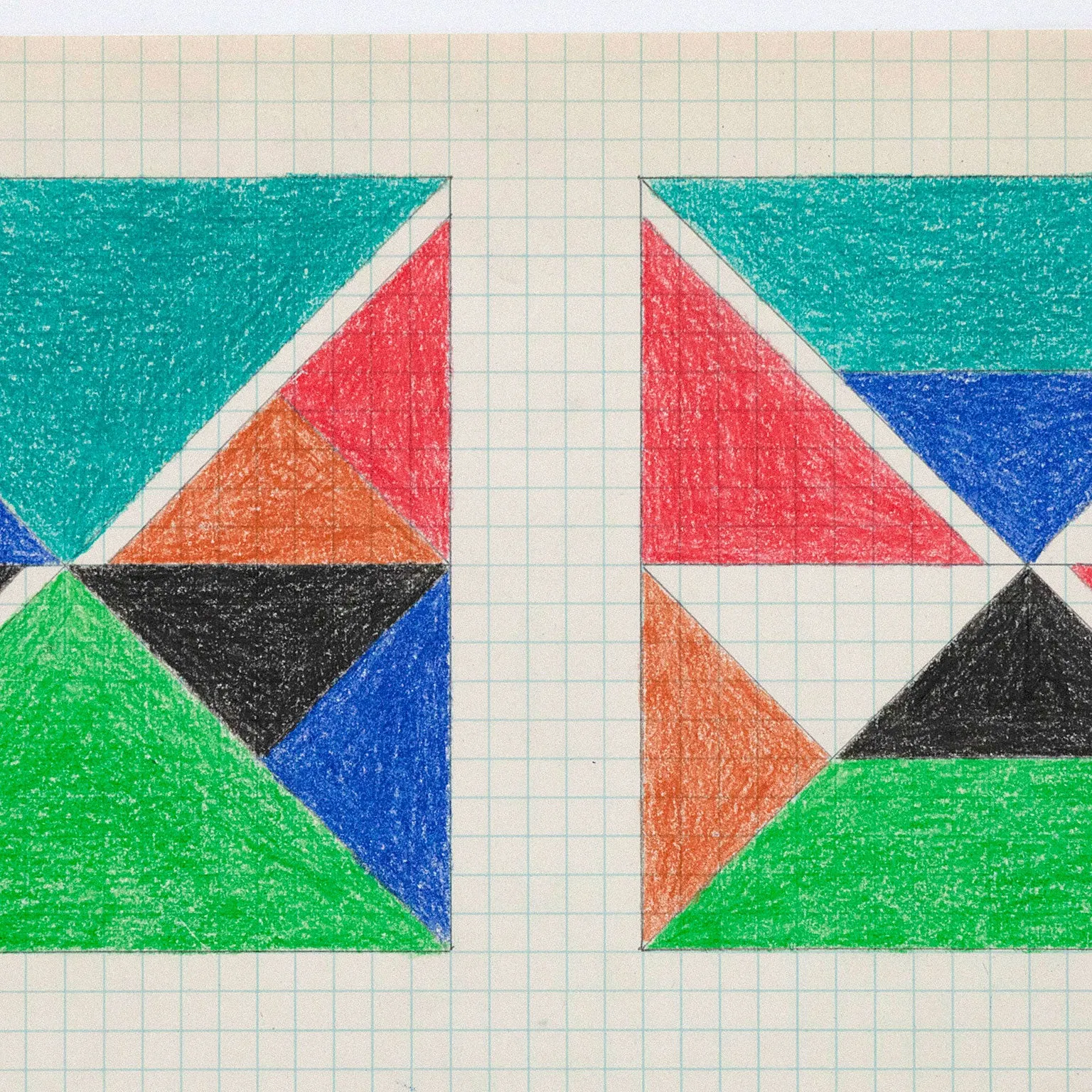 LARRY ZOX "TEAL TOP" DRAWING, 1966
