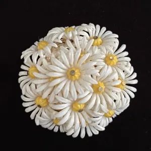 Late 60s/ Early 70s Hong Kong Plastic Daisy Brooch