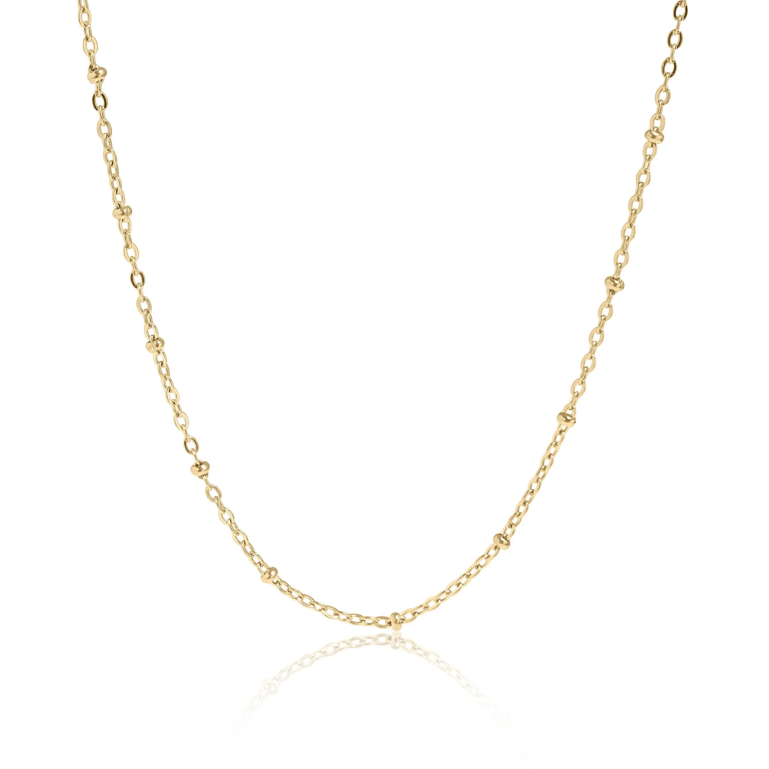 Lauren 18K Gold PVD and Stainless Steel PVD Satellite Chain Necklace