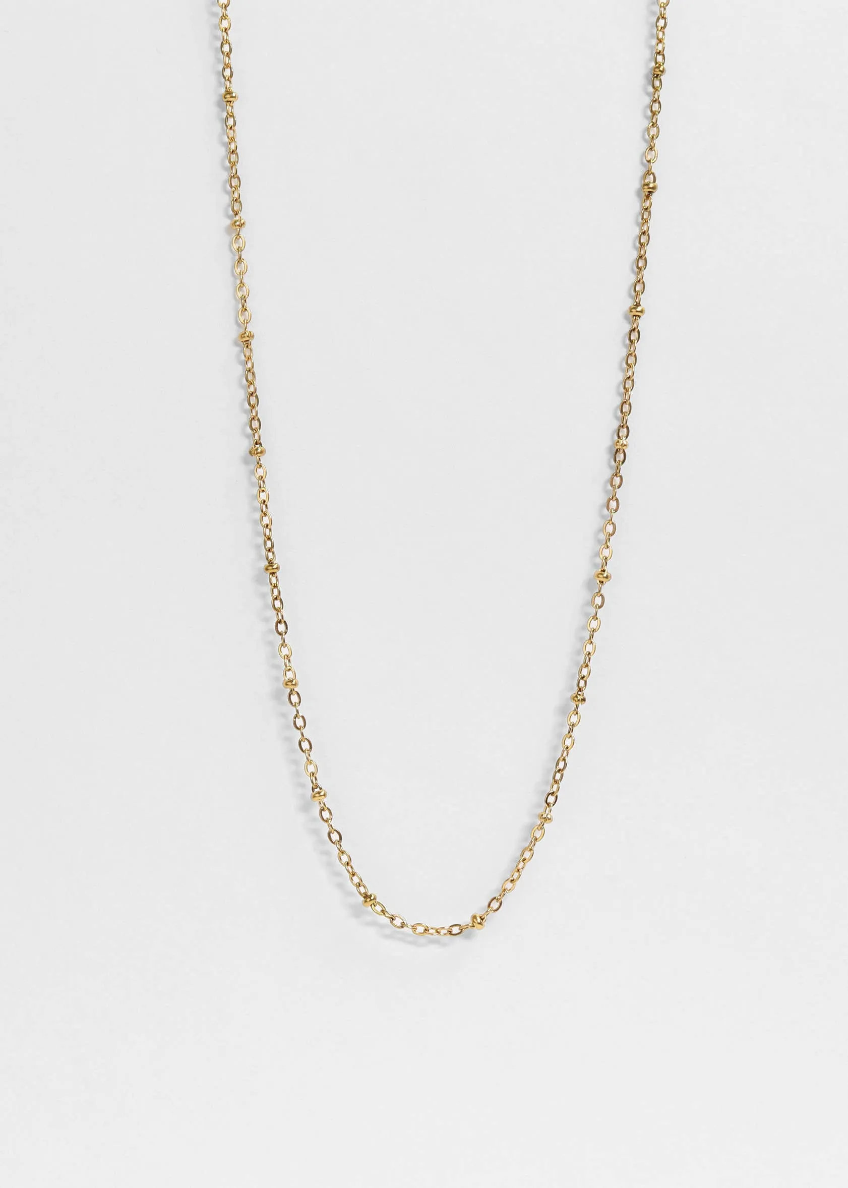 Lauren 18K Gold PVD and Stainless Steel PVD Satellite Chain Necklace