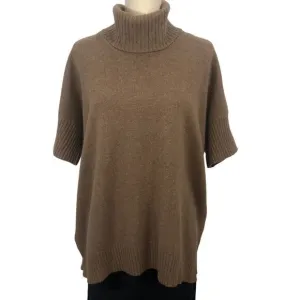 Lauren Ralph Lauren Sweater Short Sleeve Turtle Neck Wool Rabbit Hair Size M/L