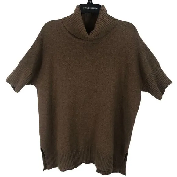 Lauren Ralph Lauren Sweater Short Sleeve Turtle Neck Wool Rabbit Hair Size M/L