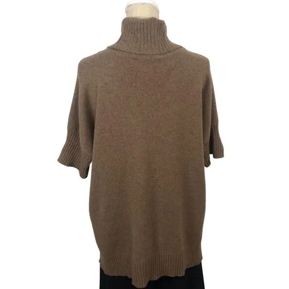 Lauren Ralph Lauren Sweater Short Sleeve Turtle Neck Wool Rabbit Hair Size M/L