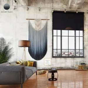 Lauren Tall Macrame Wall Hanging Dyed Fiber Art