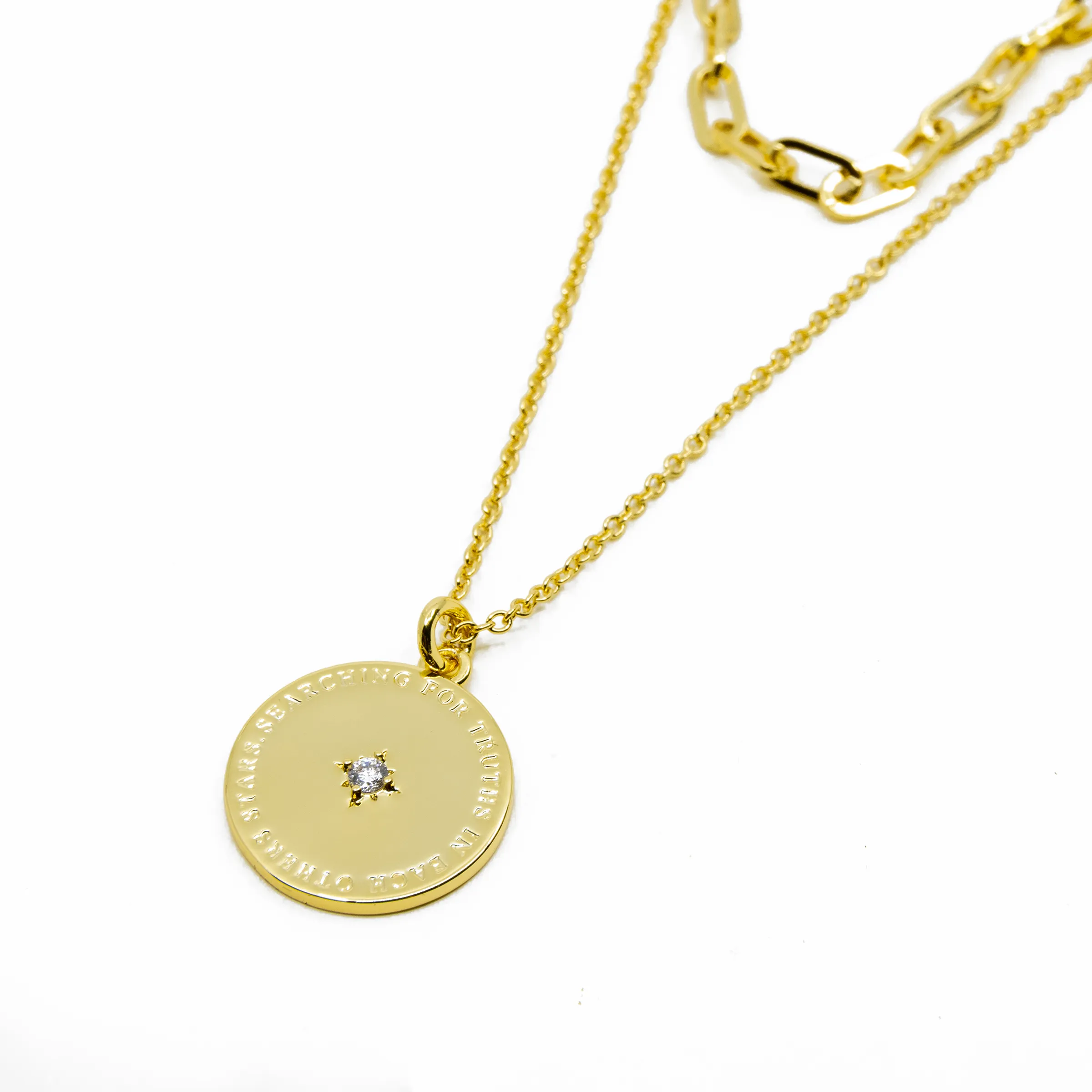 Layered Gold Coin Necklace